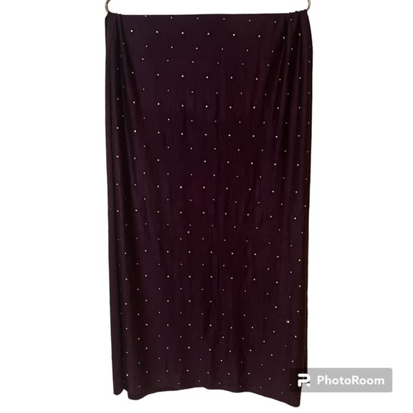 Scarf Wrap Womens Purple Embellished Lightweight 27 x 74 Made in Turkey Kashkha - Picture 1 of 5